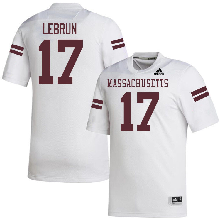 Massachusetts Minutemen #17 Christian LeBrun College Football Jerseys Stitched-White